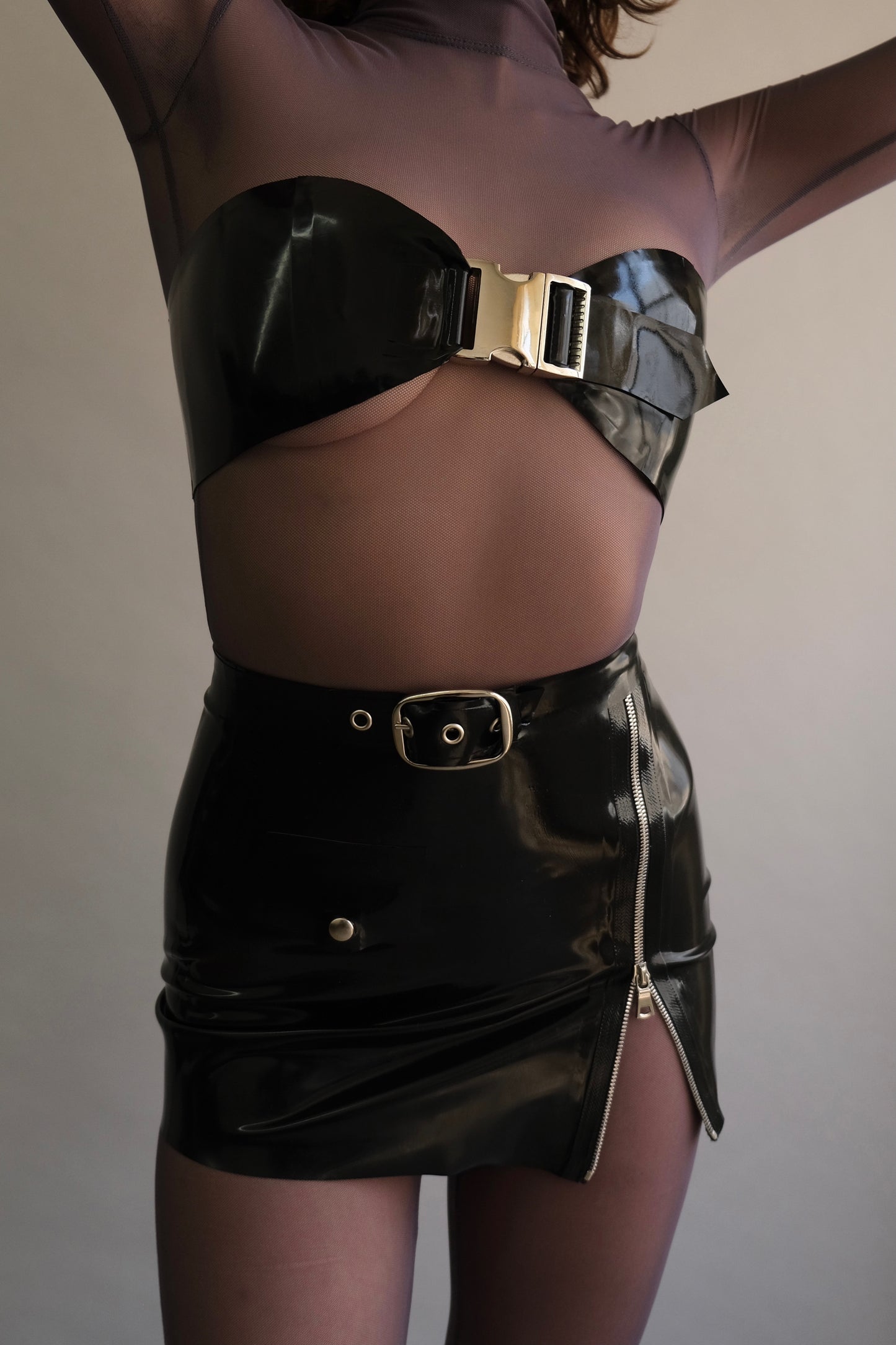 Black Moto Skirt